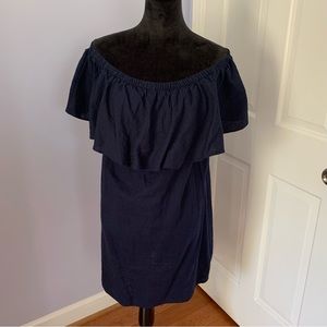 Old Navy dress, off shoulder, navy, size large